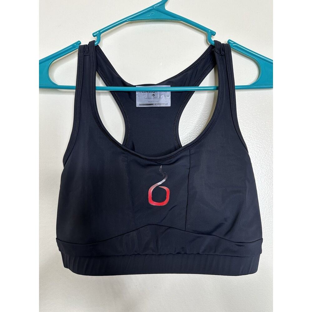 Beach Body Turbo Fire Sports Bra Black Fire Graphic Size Large Medium Impact